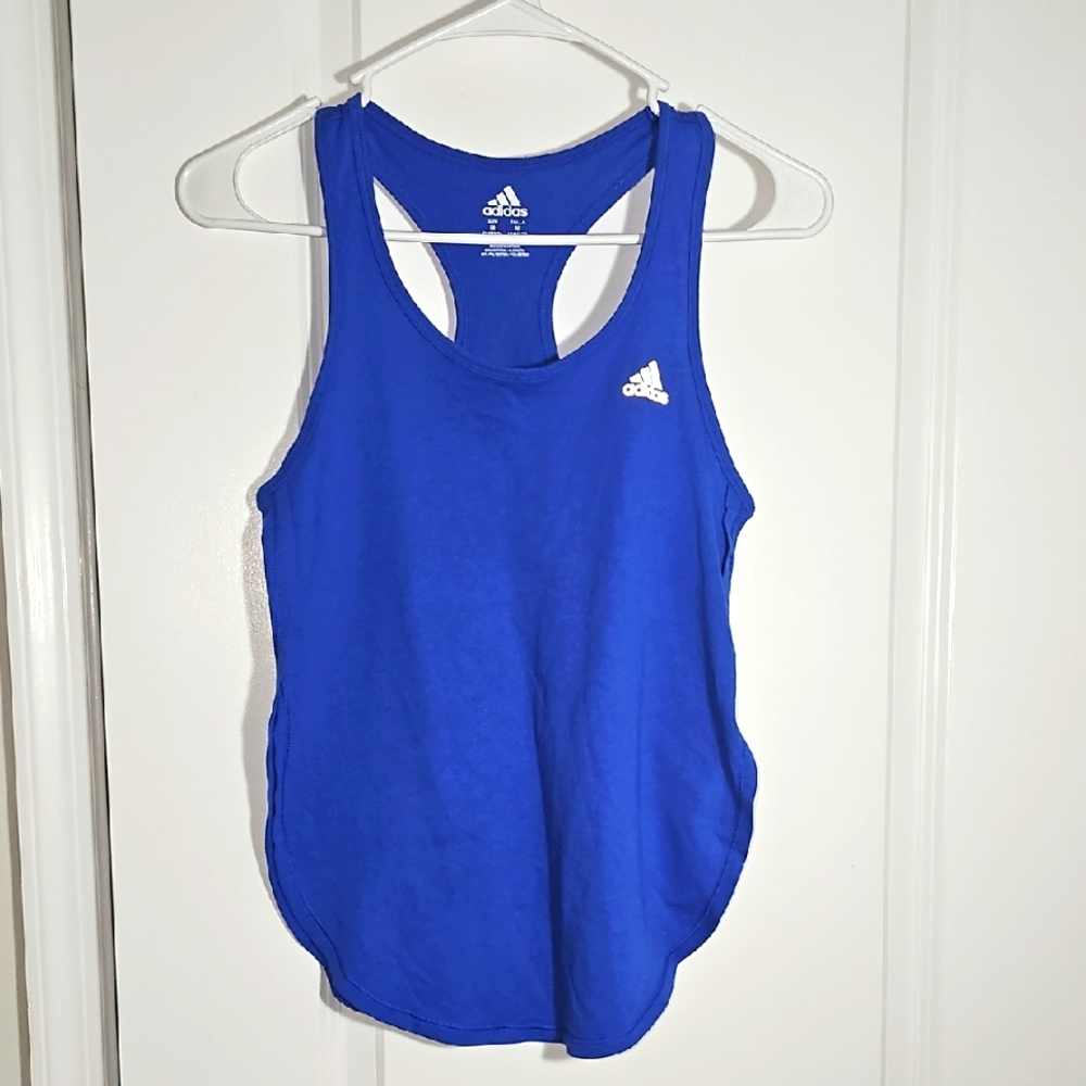 Adidas Women's Blue Tank Top, XS in women's,